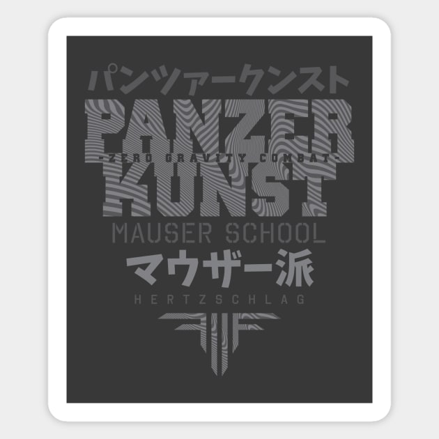 Panzer Kunst - low visibility Sticker by Krobilad